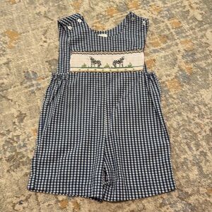 EUC zebra smocked shortall